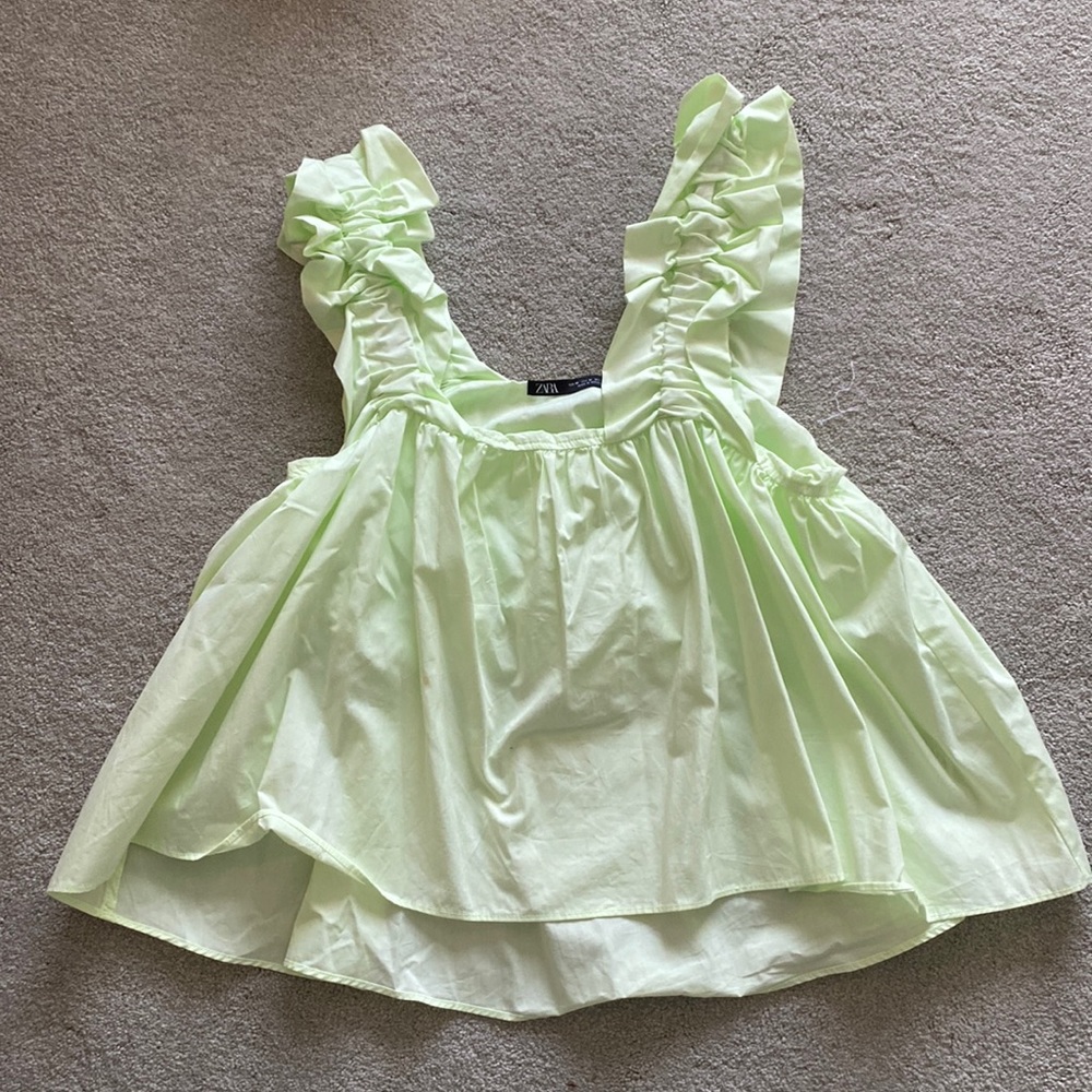 Lime green blouse/  tank